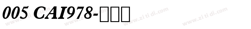 005 CAI978字体转换